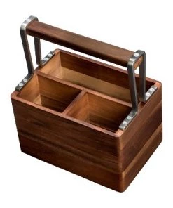 Honey-Can-Do Acacia Cutlery Caddy