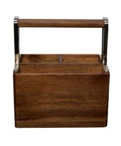Honey-Can-Do Acacia Cutlery Caddy -Kitchen Storage shop unnamed file 637