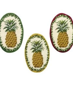 C&F Home Pineapple Petit Point Flatware Holder A/3