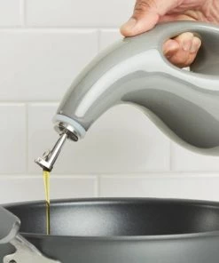 Rachael Ray 24oz Stoneware Extra Virgin Olive Oil Dispenser Bottle Gray -Kitchen Storage shop unnamed file 653