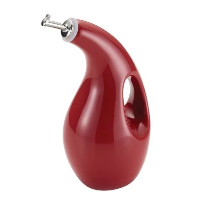 Rachael Ray 24oz Stoneware Extra Virgin Olive Oil Dispenser Bottle Red 7 Rachael Ray 24oz Stoneware Extra Virgin Olive Oil Dispenser Bottle Red - Image 5