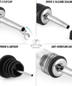 Zulay Kitchen Olive Oil Dispenser Bottle For Kitchen - Glass Olive Oil Bottle With 2 Spouts, 2 Removable Corks, 2 Caps, 1 Funnel 13 Zulay Kitchen Olive Oil Dispenser Bottle For Kitchen - Glass Olive Oil Bottle With 2 Spouts, 2 Removable Corks, 2 Caps, 1 Funnel -Kitchen Storage shop unnamed file 664