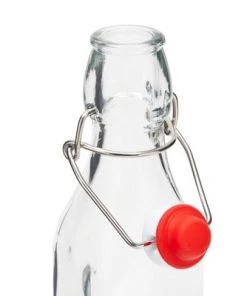 Juvale 6 Pack Swing Top Glass Bottles with Flip Top & Cleaning Brush for Kombucha, Beverages, Oil, Clear, 8 Oz -Kitchen Storage shop unnamed file 677