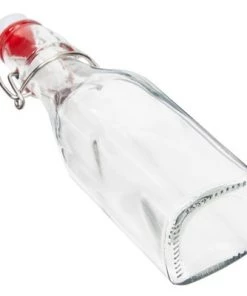 Juvale 6 Pack Swing Top Glass Bottles with Flip Top & Cleaning Brush for Kombucha, Beverages, Oil, Clear, 8 Oz -Kitchen Storage shop unnamed file 680