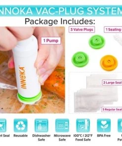 Innoka 10-Piece Manual Sous-Vide Bag Kit -Kitchen Storage shop unnamed file 697