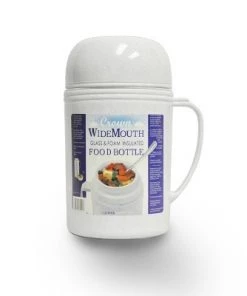 Brentwood 1.2 Liter Wide Foam Glass Vacuum Insulated Food Thermos