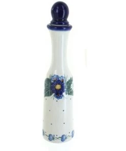 Blue Rose Pottery Blue Rose Polish Pottery Forget Me Not Bottle