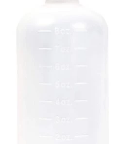 Juvale 12-Pack Boston Round Plastic Squeeze Bottle 8 Oz with Black Twist Cap for Sauces, Condiments, Arts & Crafts, White, 2.4"x6.15"