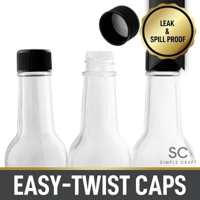 Simple Craft Hot Sauce Glass Bottles - 24 Piece 5 oz Leak Proof Small Hot Sauce Bottle With Shrink Bands and Caps 4 Simple Craft Hot Sauce Glass Bottles - 24 Piece 5 oz Leak Proof Small Hot Sauce Bottle With Shrink Bands and Caps - Image 2