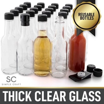 Simple Craft Hot Sauce Glass Bottles - 24 Piece 5 oz Leak Proof Small Hot Sauce Bottle With Shrink Bands and Caps 7 Simple Craft Hot Sauce Glass Bottles - 24 Piece 5 oz Leak Proof Small Hot Sauce Bottle With Shrink Bands and Caps - Image 5