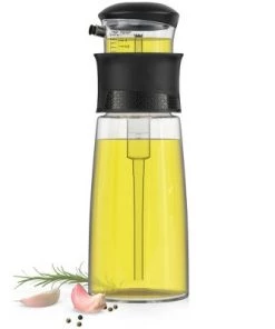 Belwares Oil Measure Dispenser Bottle, Press and Measure Oil Dispenser 1 bottle, 400 ML