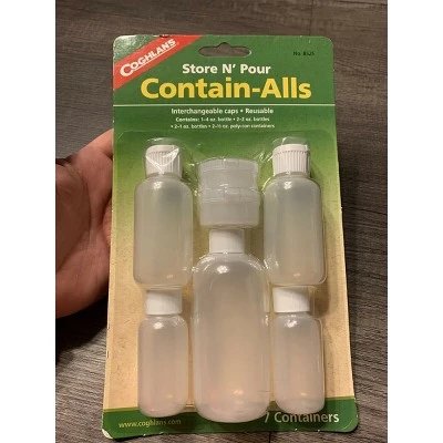 Coghlan's Store N' Pour Contain-Alls (7 Pack), Reusable Bottles and Containers 4 Coghlan's Store N' Pour Contain-Alls (7 Pack), Reusable Bottles and Containers - Image 2