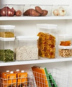 Kitchen Storage shop 2 8"W X 4"D X 8"H Plastic Food Storage Container Clear - Brightroom™