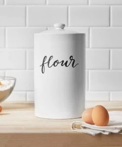 Flour Food Storage Canister White - Threshold™
