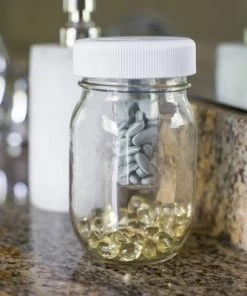 Masontops 2pk Jar Safe Child-Resistant Mason Jar Lids Wide White