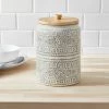 Large Stoneware Genesis Stripe Food Storage Canister White/Gray - Threshold™ -Kitchen Storage shop unnamed file 813