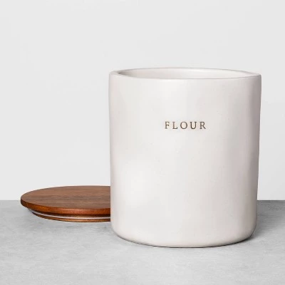 Hearth & Hand With Magnolia Stoneware Flour Canister with Wood Lid - Hearth & Hand™ with Magnolia 3 Hearth & Hand With Magnolia Stoneware Flour Canister with Wood Lid - Hearth & Hand™ with Magnolia