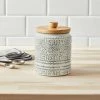 Small Stoneware Genesis Stripe Food Storage Canister White/Gray - Threshold™ 2 Small Stoneware Genesis Stripe Food Storage Canister White/Gray - Threshold™ -Kitchen Storage shop unnamed file 855