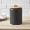 Large Stoneware Tilley Food Storage Canister with Wood Lid Black - Project 62™ 1 Large Stoneware Tilley Food Storage Canister with Wood Lid Black - Project 62™ -Kitchen Storage shop unnamed file 860