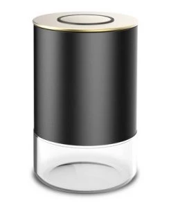 Kaffe Glass Coffee Storage Canister with Airtight Lid Silver