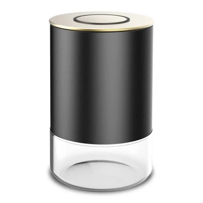 Kaffe Glass Coffee Storage Canister with Airtight Lid Silver 3 Kaffe Glass Coffee Storage Canister with Airtight Lid Silver