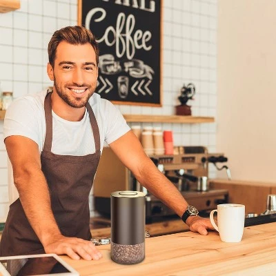 Kaffe Glass Coffee Storage Canister with Airtight Lid Silver 4 Kaffe Glass Coffee Storage Canister with Airtight Lid Silver - Image 2