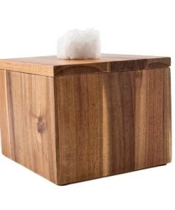 Thirstystone Acacia Wood and Quartz Stone Kitchen Storage Box
