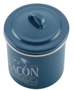 Ayesha Curry Enamel on Steel Bacon Grease Can 4"x 4" Twilight Teal