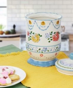 Gibson Elite Anaya Ceramic Canister with Lid in Floral -Kitchen Storage shop unnamed file 903