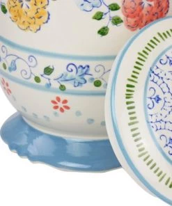 Gibson Elite Anaya Ceramic Canister with Lid in Floral -Kitchen Storage shop unnamed file 905