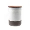 16oz Ceramic Canister with Acacia Wood Lid Brown - Thirstystone