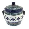 Blue Rose Pottery Blue Rose Polish Pottery Mosaic Flower Small Canister -Kitchen Storage shop unnamed file 914