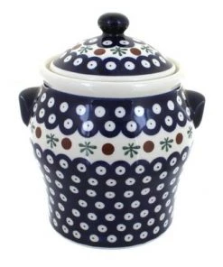 Blue Rose Pottery Blue Rose Polish Pottery Nature Large Canister