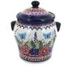 Blue Rose Pottery Blue Rose Polish Pottery Floral Butterfly Large Canister -Kitchen Storage shop unnamed file 920