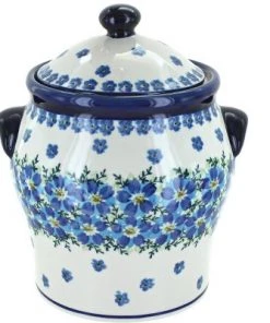 Blue Rose Pottery Blue Rose Polish Pottery Kalina Large Canister