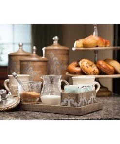 GG Collection Wood and Metal Inlay Medium Heritage Collection Canister