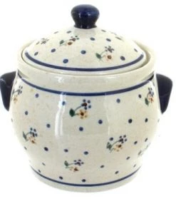 Blue Rose Pottery Blue Rose Polish Pottery Country Meadow Small Canister