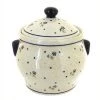 Blue Rose Pottery Blue Rose Polish Pottery Country Meadow Medium Canister -Kitchen Storage shop unnamed file 937