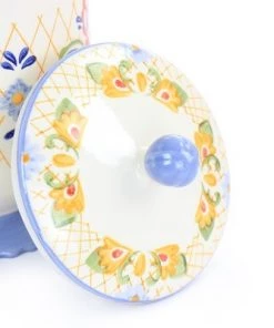 Gibson Laurie Gates California Designs Tierra 2.7 Quarts Hand Painted Stoneware Canister with Lid 14 Gibson Laurie Gates California Designs Tierra 2.7 Quarts Hand Painted Stoneware Canister with Lid -Kitchen Storage shop unnamed file 943