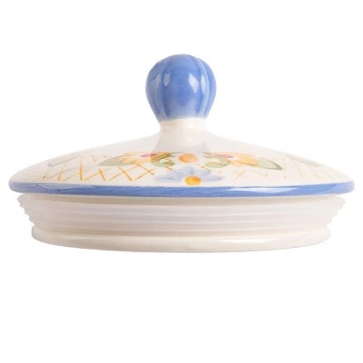 Gibson Laurie Gates California Designs Tierra 2.7 Quarts Hand Painted Stoneware Canister with Lid 7 Gibson Laurie Gates California Designs Tierra 2.7 Quarts Hand Painted Stoneware Canister with Lid - Image 5