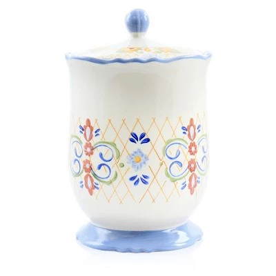 Gibson Laurie Gates California Designs Tierra 2.7 Quarts Hand Painted Stoneware Canister with Lid 12 Gibson Laurie Gates California Designs Tierra 2.7 Quarts Hand Painted Stoneware Canister with Lid - Image 10