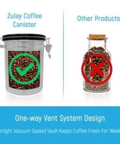 Zulay Kitchen Stainless Steel Coffee Canister with Air Filter and Date Tracking 9 Zulay Kitchen Stainless Steel Coffee Canister with Air Filter and Date Tracking -Kitchen Storage shop unnamed file 954