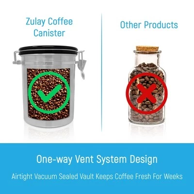 Zulay Kitchen Stainless Steel Coffee Canister with Air Filter and Date Tracking 6 Zulay Kitchen Stainless Steel Coffee Canister with Air Filter and Date Tracking - Image 4