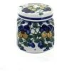 Blue Rose Pottery Blue Rose Polish Pottery Pansies Small Jar