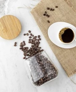 JoyJolt JoyFul Large Glass Cookie Jar with Bamboo Lid - 31 oz Food Kitchen Containers Canister -Kitchen Storage shop unnamed file 965