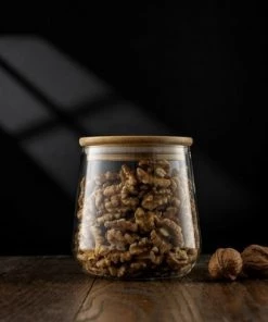 JoyJolt JoyFul Large Glass Cookie Jar with Bamboo Lid - 31 oz Food Kitchen Containers Canister -Kitchen Storage shop unnamed file 966