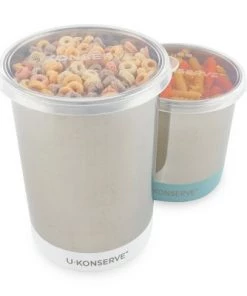 U Konserve U-Konserve Bulk Stainless Steel Food-Storage Canisters 32oz - Clear Silicone Leak-Proof Lids and Seafoam Base -Kitchen Storage shop unnamed file 975