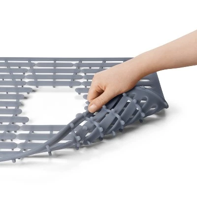 OXO 16.3" x 12.8" Silicone Sink Mat Gray 5 OXO 16.3" x 12.8" Silicone Sink Mat Gray - Image 4