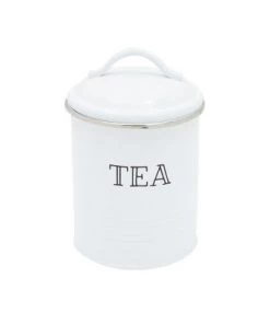 Farmlyn Creek 4 Pack Farmhouse Canister Set, White Metal Kitchen Containers with Lids (4 x 6.3 In) -Kitchen Storage shop unnamed file 985