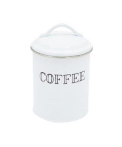 Farmlyn Creek 4 Pack Farmhouse Canister Set, White Metal Kitchen Containers with Lids (4 x 6.3 In) -Kitchen Storage shop unnamed file 986